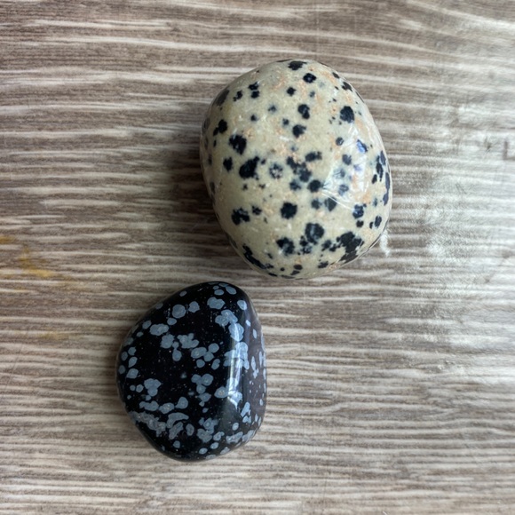 ❄️ Snowflake Obsidian / Dalmatian Jasper Tumbles 💎 - Picture 2 of 3